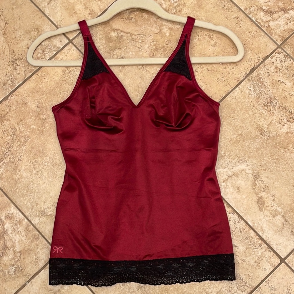 Ruby Ribbon Pin-Up Level 4 Cami size 34 Cabernet/Black SAMPLE garment
